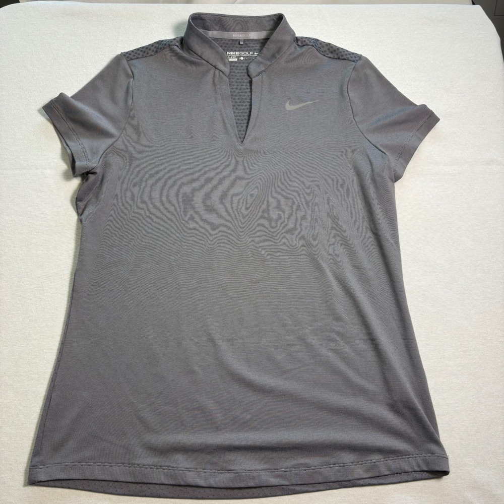 Nike Golf Dri-FIT Polo Shirt Gray Large Excellent MSRP $65